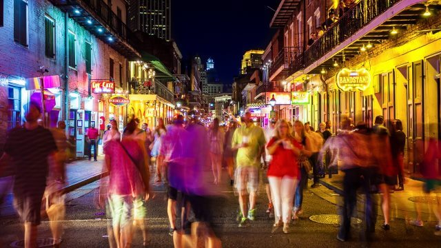 Bourbon Street in the French Quarter